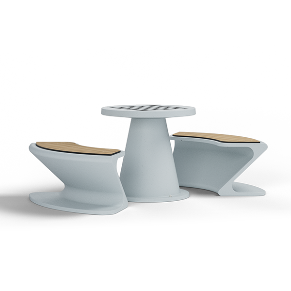 Armonia Bench and Chess Table